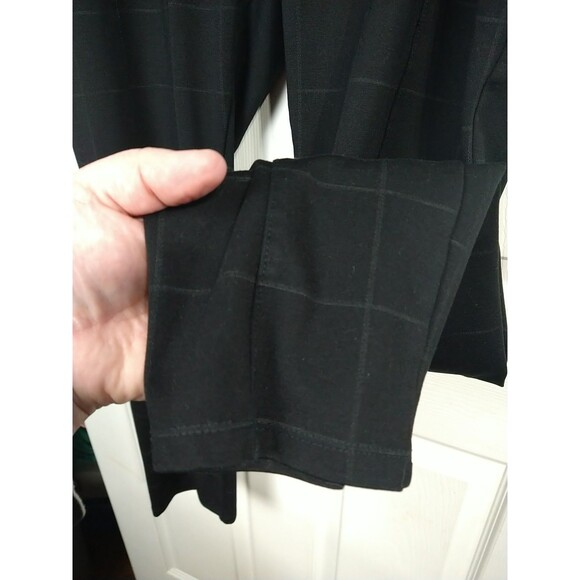Ellen Tracey Woman XL Pants Effortless Elastic Waist Windowpane Taper Stretch - Picture 3 of 10
